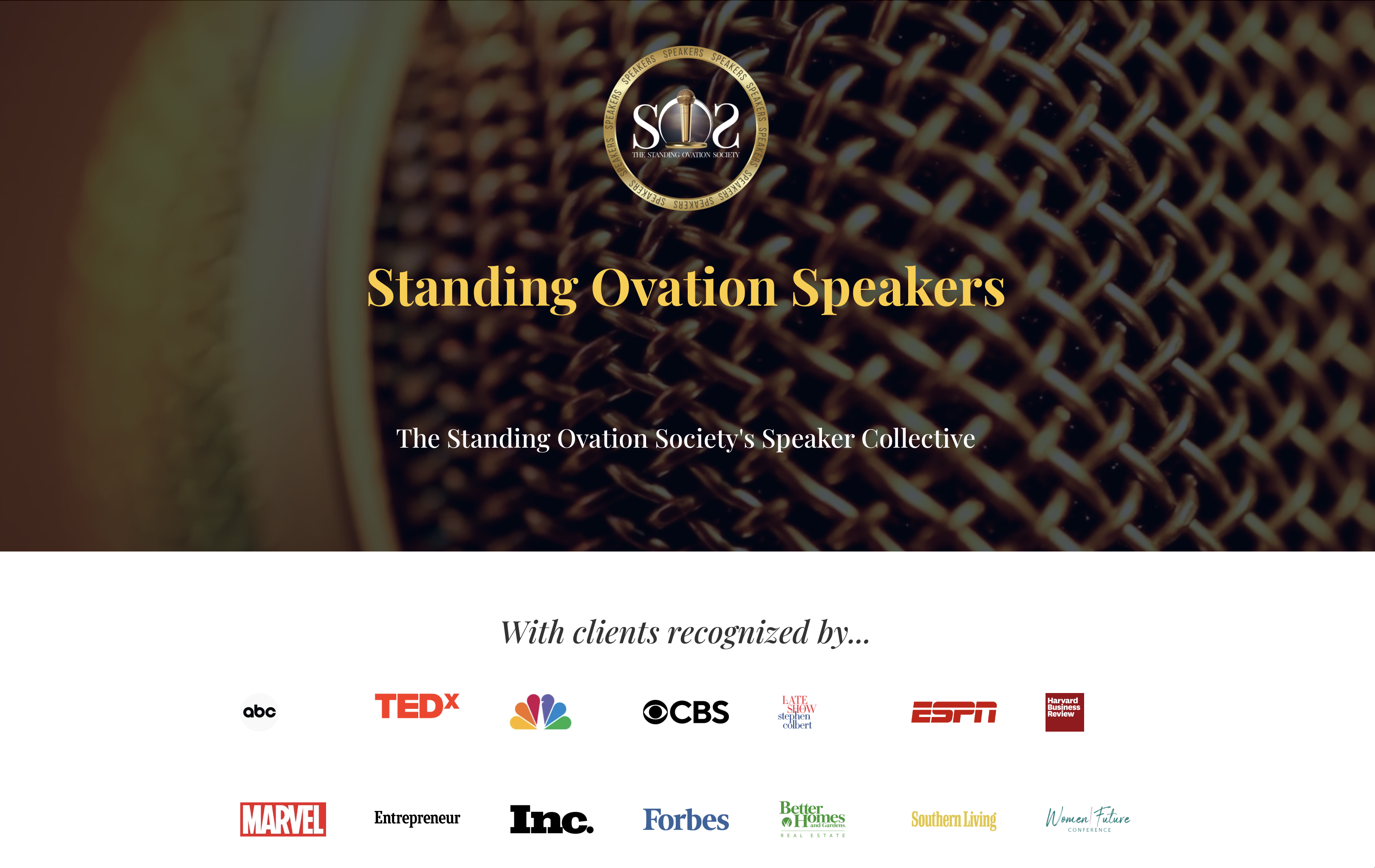 Standing Ovation Society Speakers